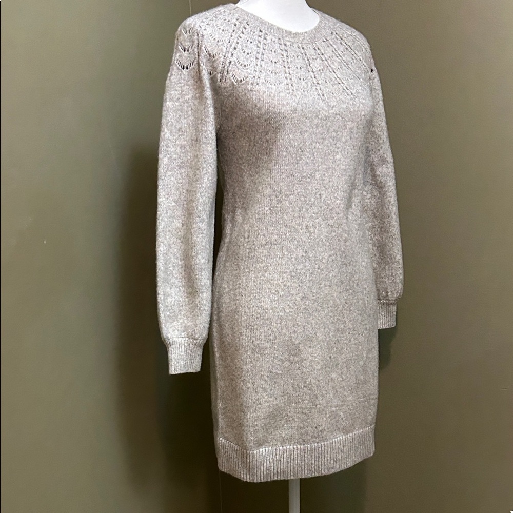 Loft Cream Sweater Dress, Women’s Small